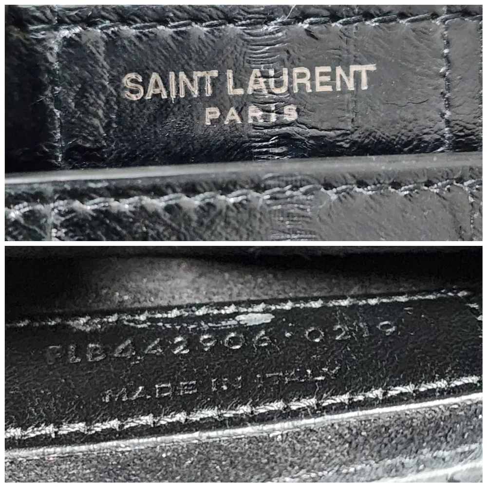 Saint Laurent Sunset eel crossbody bag Black